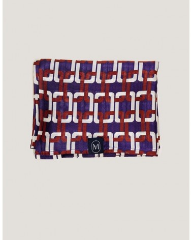 Foulard " Paris " Snood 100% soie Bleu Rouge Blanc