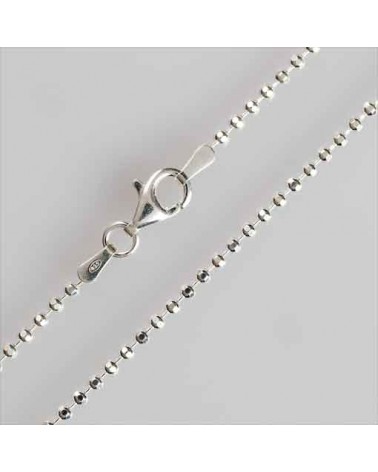 Bracelet Chaine Boule Facette Argent